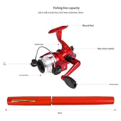 20cm Portable Pocket Telescopic Mini Fishing Pole