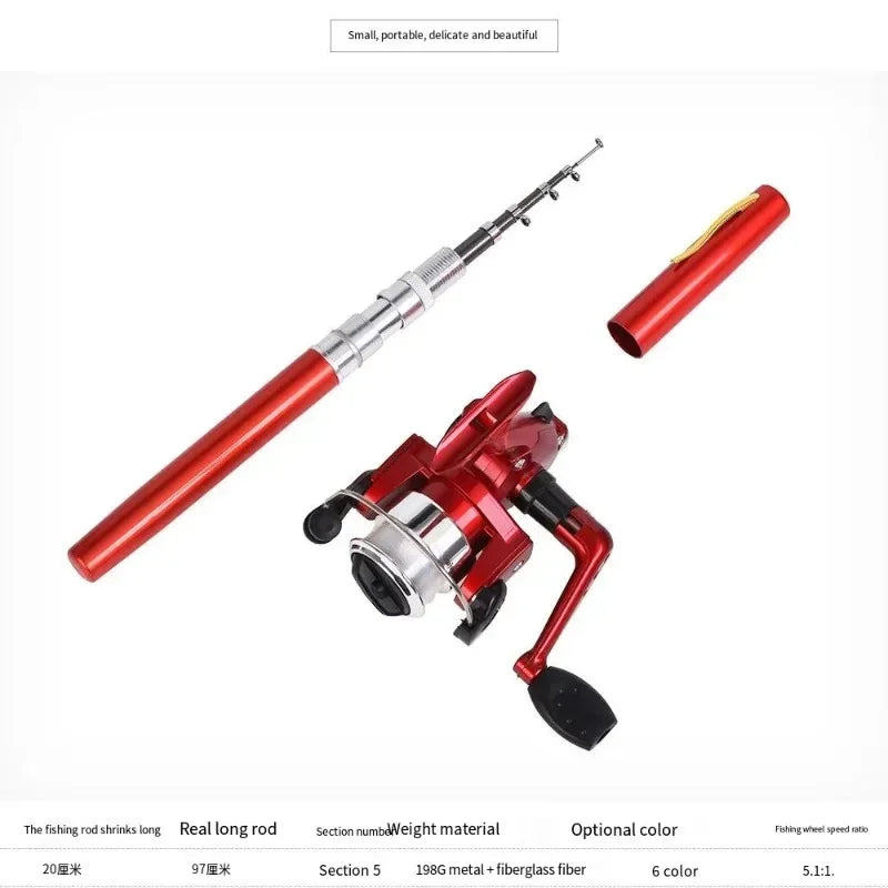 20cm Portable Pocket Telescopic Mini Fishing Pole