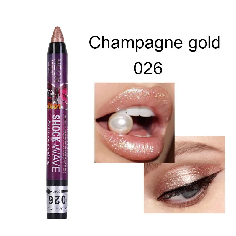 2 In 1  Eyeshadow Lipstick Stick Pencil Waterproof