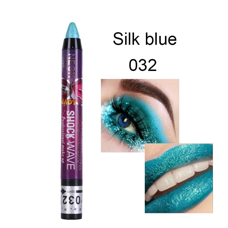 2 In 1  Eyeshadow Lipstick Stick Pencil Waterproof